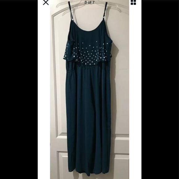 Michael Kors jumpsuit luxe teal L - Picture 3 of 7